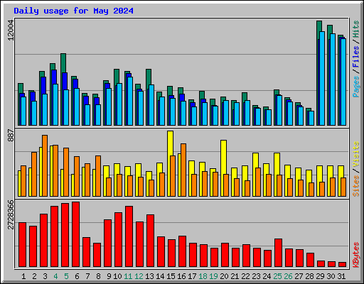 Daily usage for May 2024