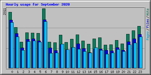 Hourly usage for September 2020