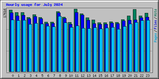 Hourly usage for July 2024