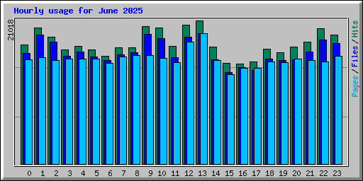 Hourly usage for June 2025
