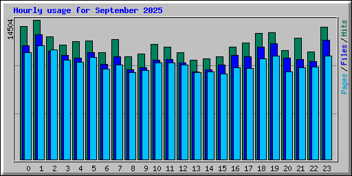 Hourly usage for September 2025