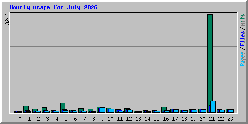 Hourly usage for July 2026
